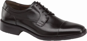 All-Day Use Men's Lancaster Cap Toe Shoes In Black