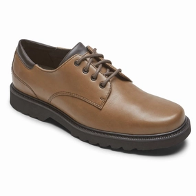 Lightweight Build Office Ready Tailored Silhouette Workday Essential Men's Northfield Waterproof Oxford In Dark Brown