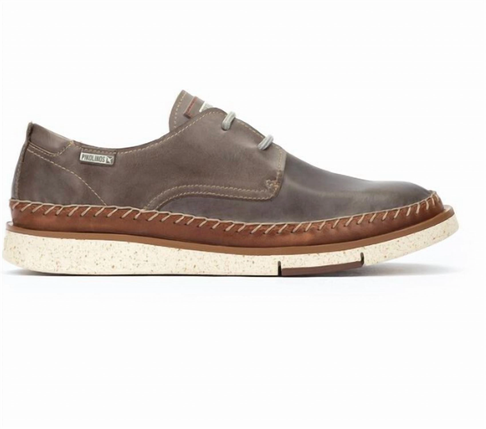 Comfortable Feel Matte Finish Active Worker Men's San Juan Shoe In Dark Grey