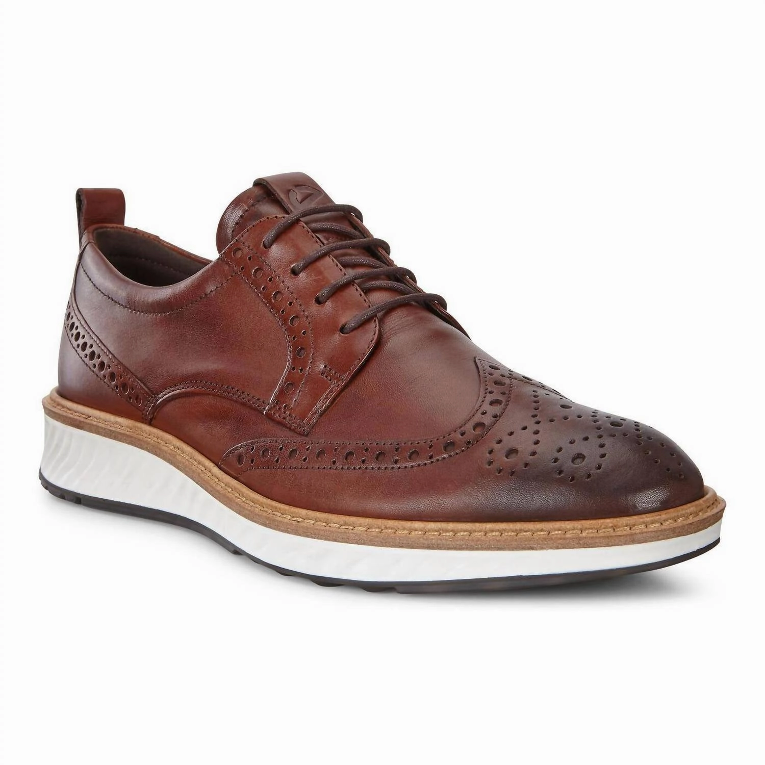 Men's St.1 Hybrid Wingtip Shoe In Cognac Comfort Fit Urban Lifestyle Classic Edge Urban Lifestyle