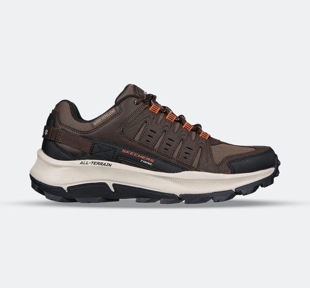 Run Errand Men's Wide Fit Skechers 237501 Equalizer 5.0 Trail-Solix Walking Trainers - Brown/Orange