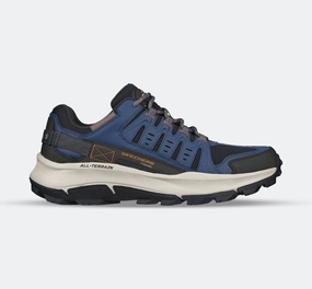 Durable Shell Backcountry Camper Men's Wide Fit Skechers 237501 Equalizer 5.0 Trail-Solix Walking Trainers - Navy/Orange