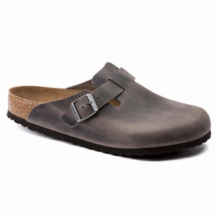 Mens Birkenstock Boston Oiled Iron Summer Breath