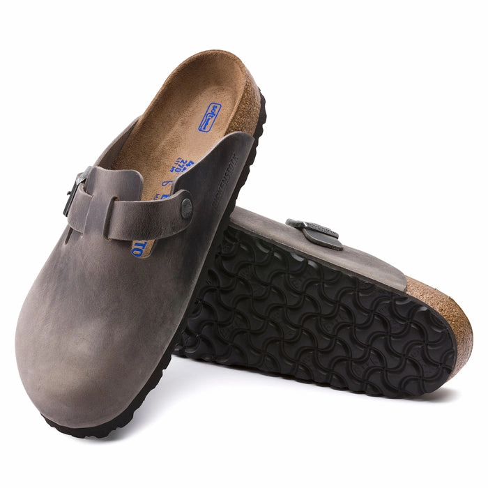 Street Edge Mens Birkenstock Boston Oiled Iron