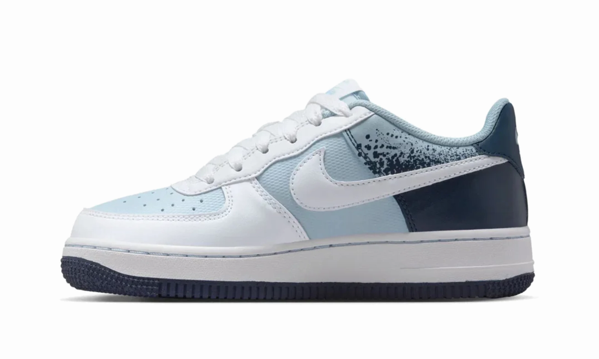 Air Force 1 Low GS "Light Armory Blue Midnight Navy White" Sunset Jog Superior Cushioning