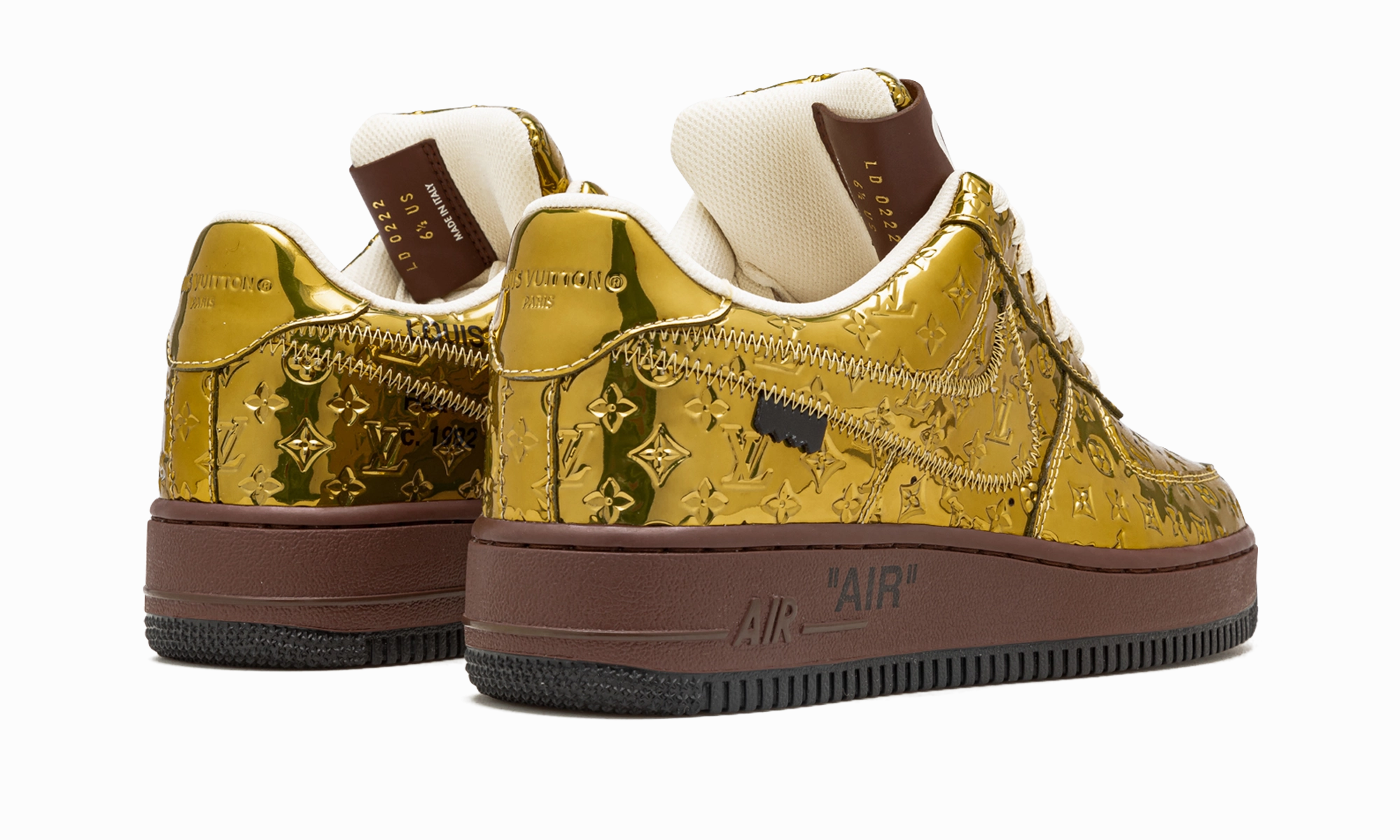 Louis Vuitton Air Force 1 Low "Virgil Abloh - Metallic Gold" Beach Path Comfort