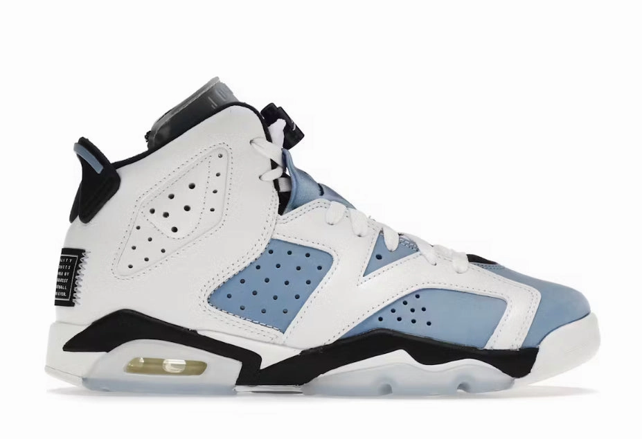 Jordan 6 Retro UNC White (GS) Comfort Fit Technology AdjustableStrap
