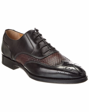 Bally Scalibur Leather Oxford Slim Profile Urban Executive Classic Edge Client Meeting