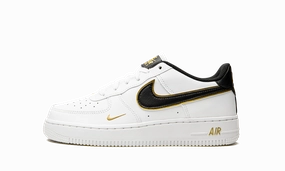 Cushioned Footbed Vent Zones Air Force 1 Low '07 LV8 GS "Double Swoosh White Metallic Gold"