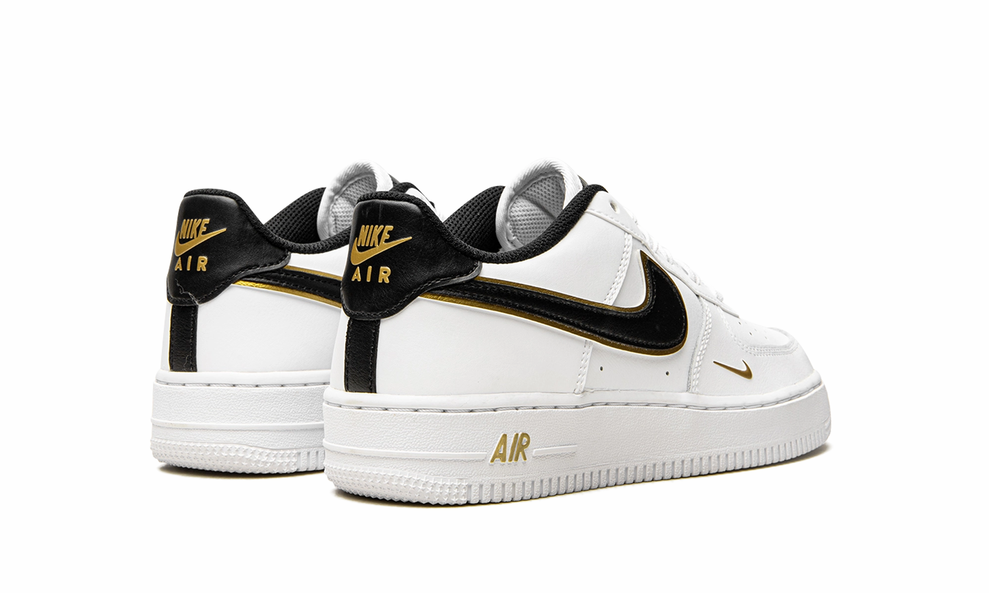 Timeless Use School Style Air Force 1 Low '07 LV8 GS "Double Swoosh White Metallic Gold"