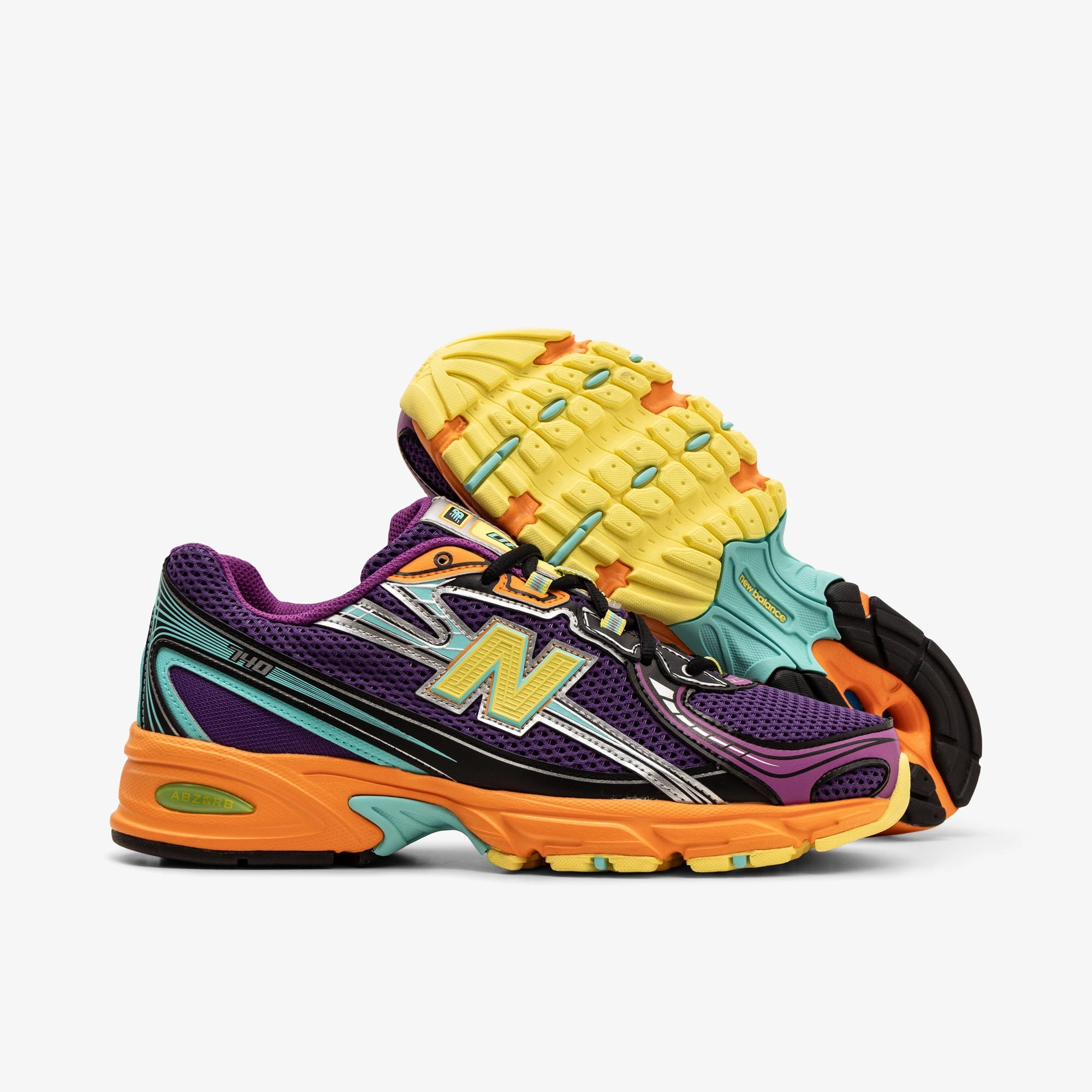 Shock Absorbent Smooth Toe New Balance 740 Concord Grape / Firefly
