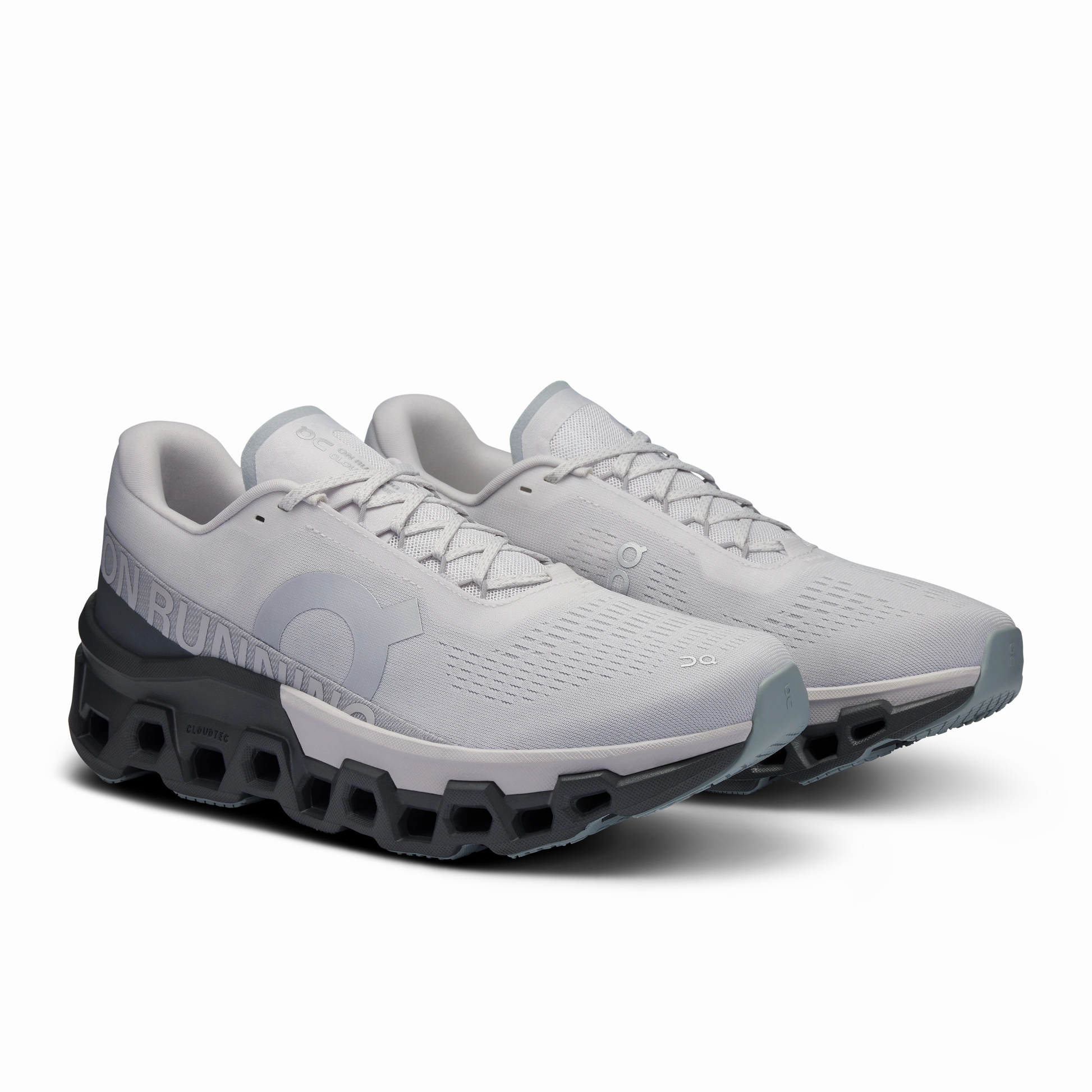 On Running Men's Cloudmonster 2 Shoes - Frost / Rock Padded Ankle Collar ZipUp