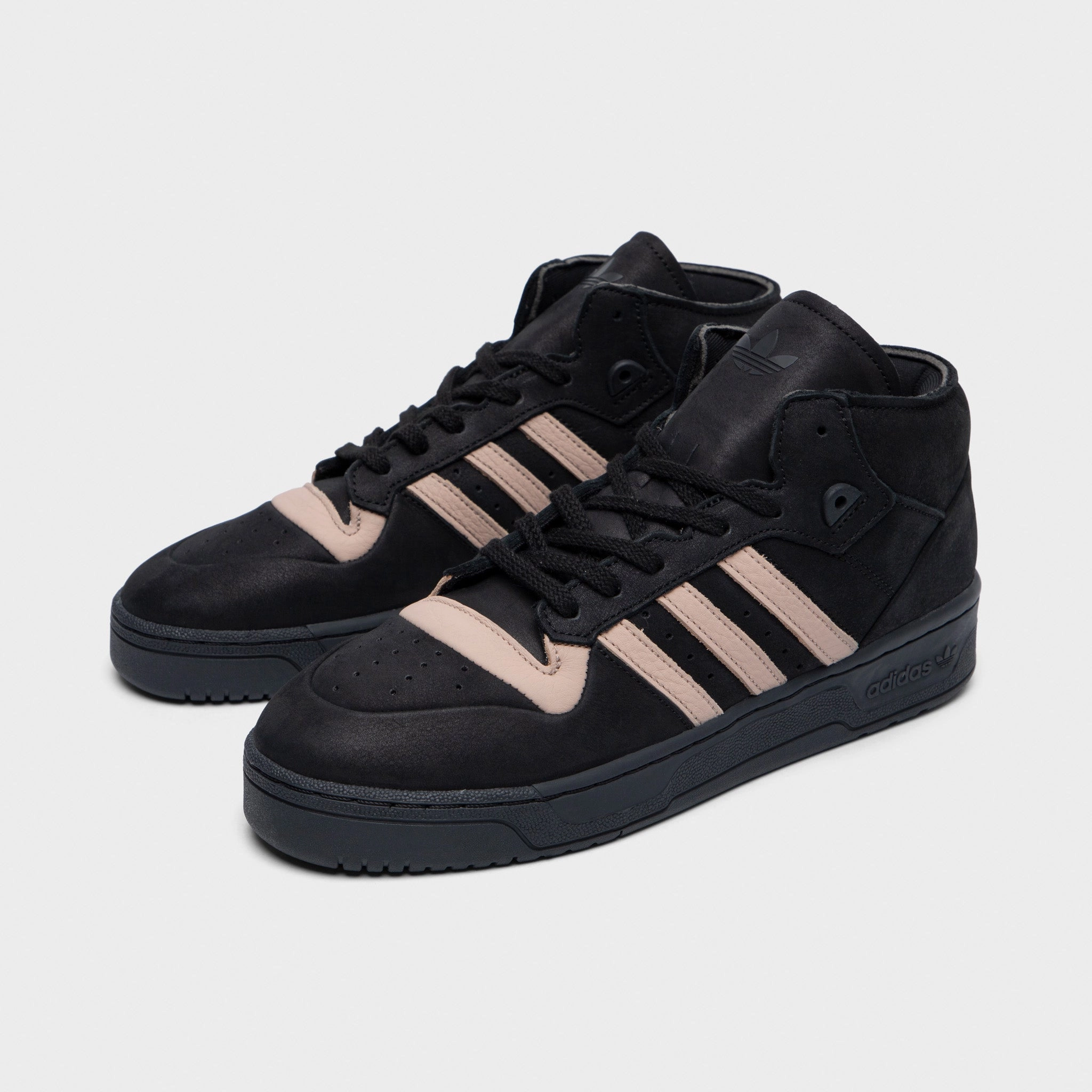 Stable Step Dynamic Movement adidas Originals Rivalry Mid 001 Core Black / Ash Pearl - Core Black