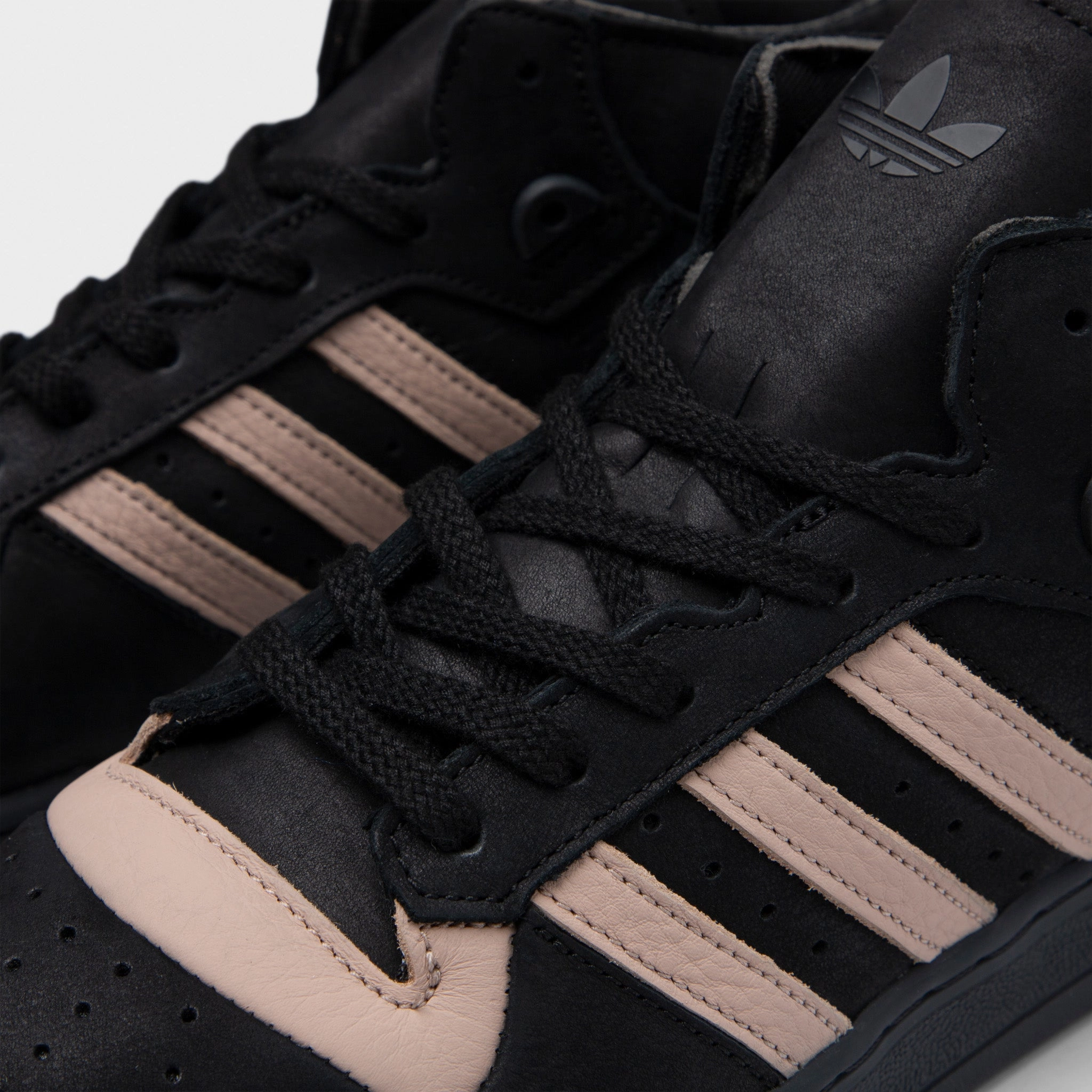 Vegan Leather Alternatives LightweightSole adidas Originals Rivalry Mid 001 Core Black / Ash Pearl - Core Black