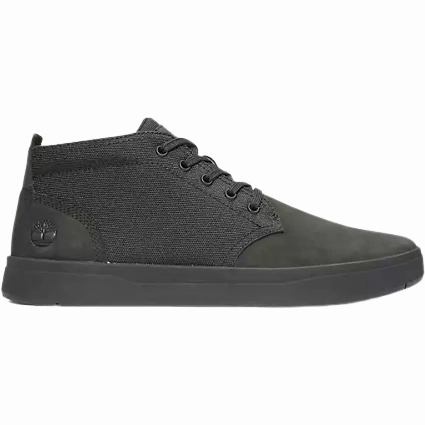 Home Comfort Superior Traction Timberland Men's Davis Square Chukka Shoes - Blackout Nubuck