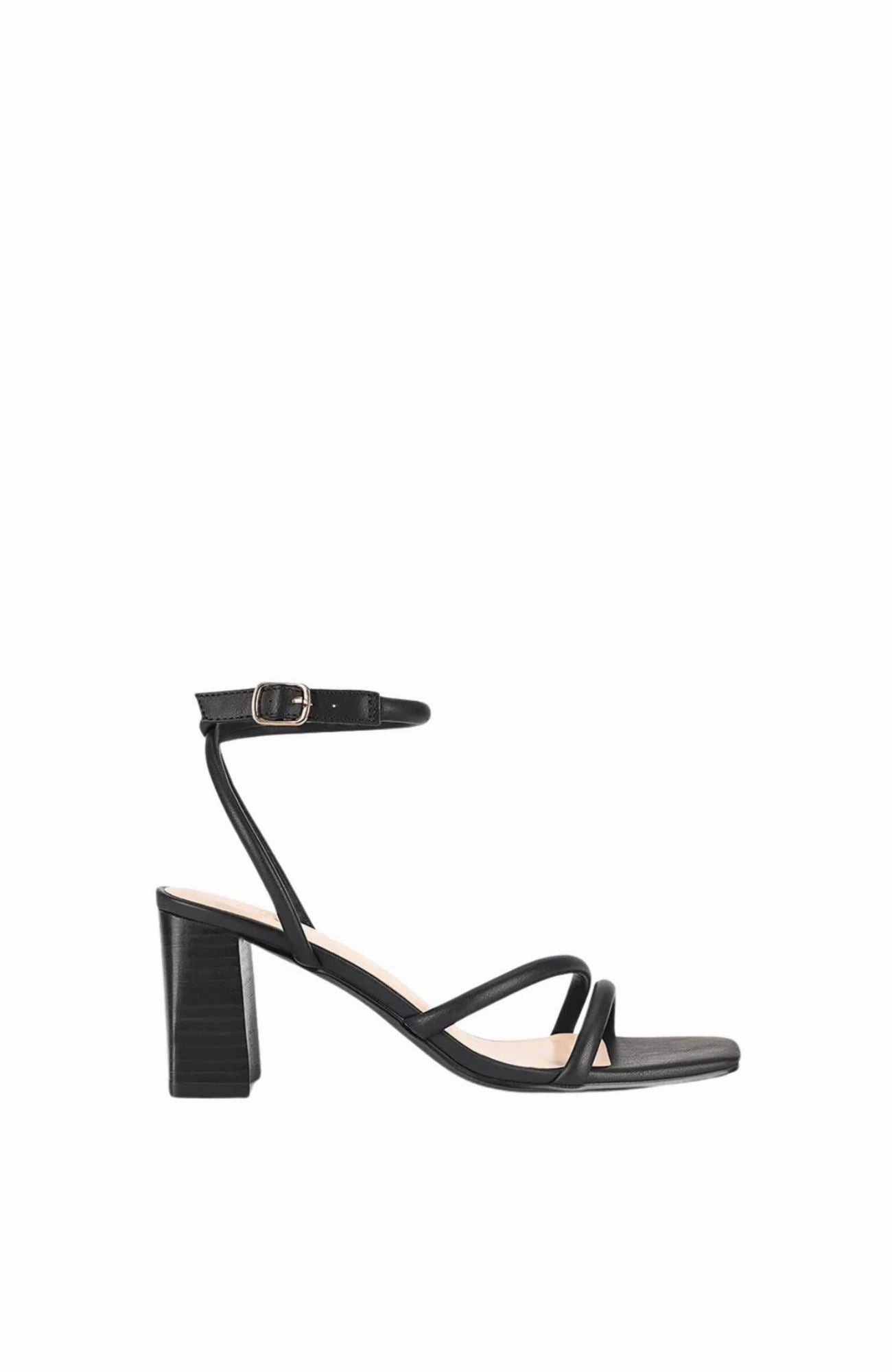Body Proud Nadia Block Heel Sandal Black