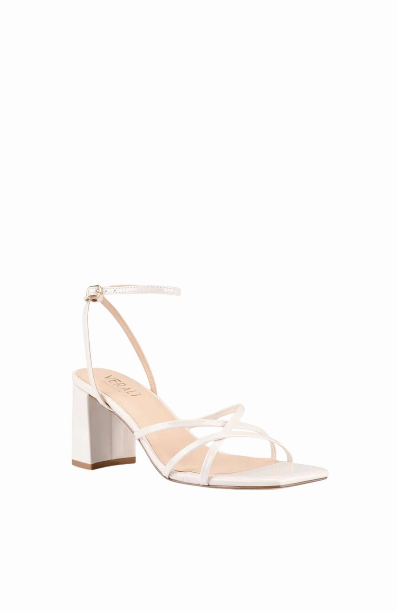 Arch support Nakita Block Heel Sandal Bone Patent