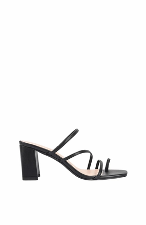 Nature Block Heel Mules Black Urban Glow