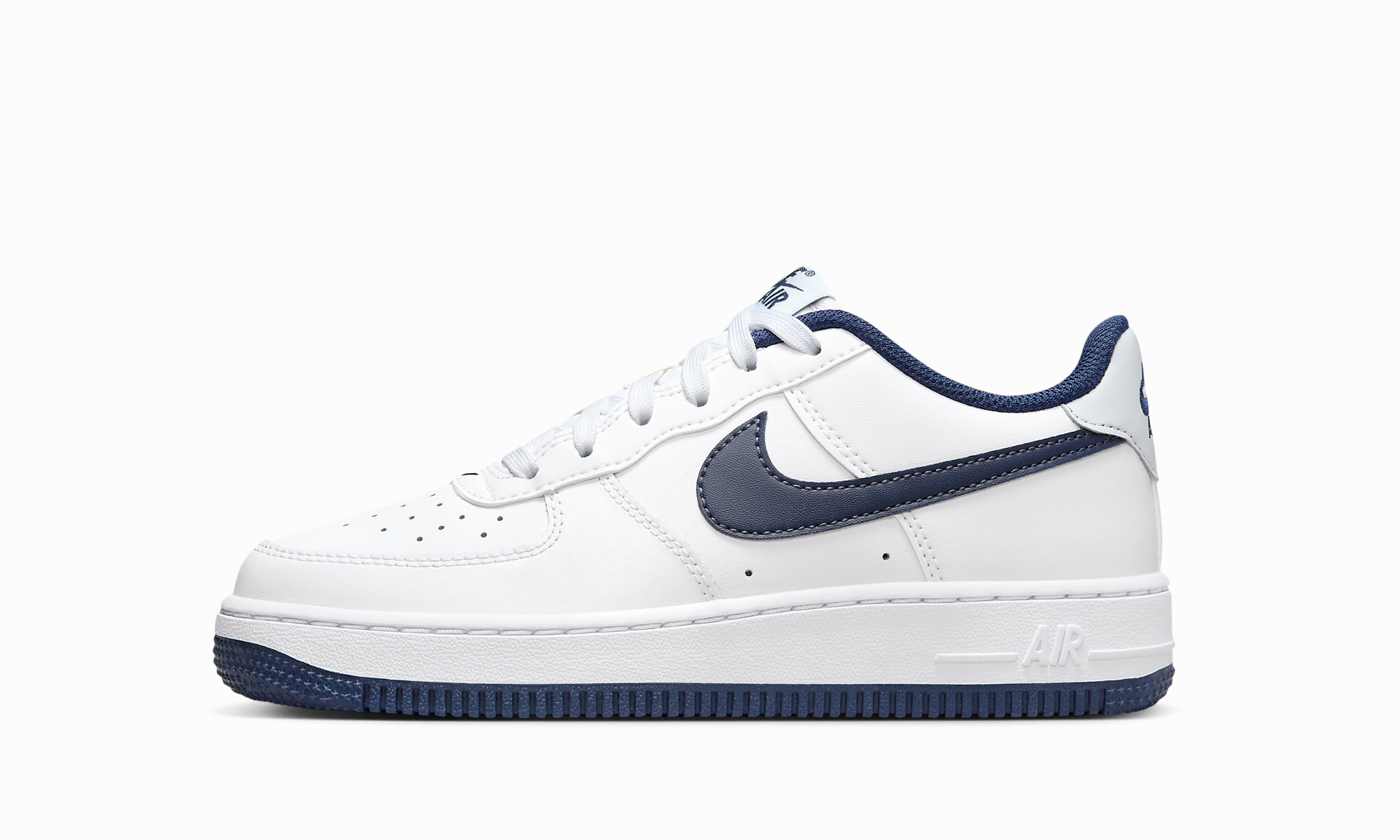 Relaxed Motion cushioned collar Air Force 1 GS "NAVY SWOOSH"