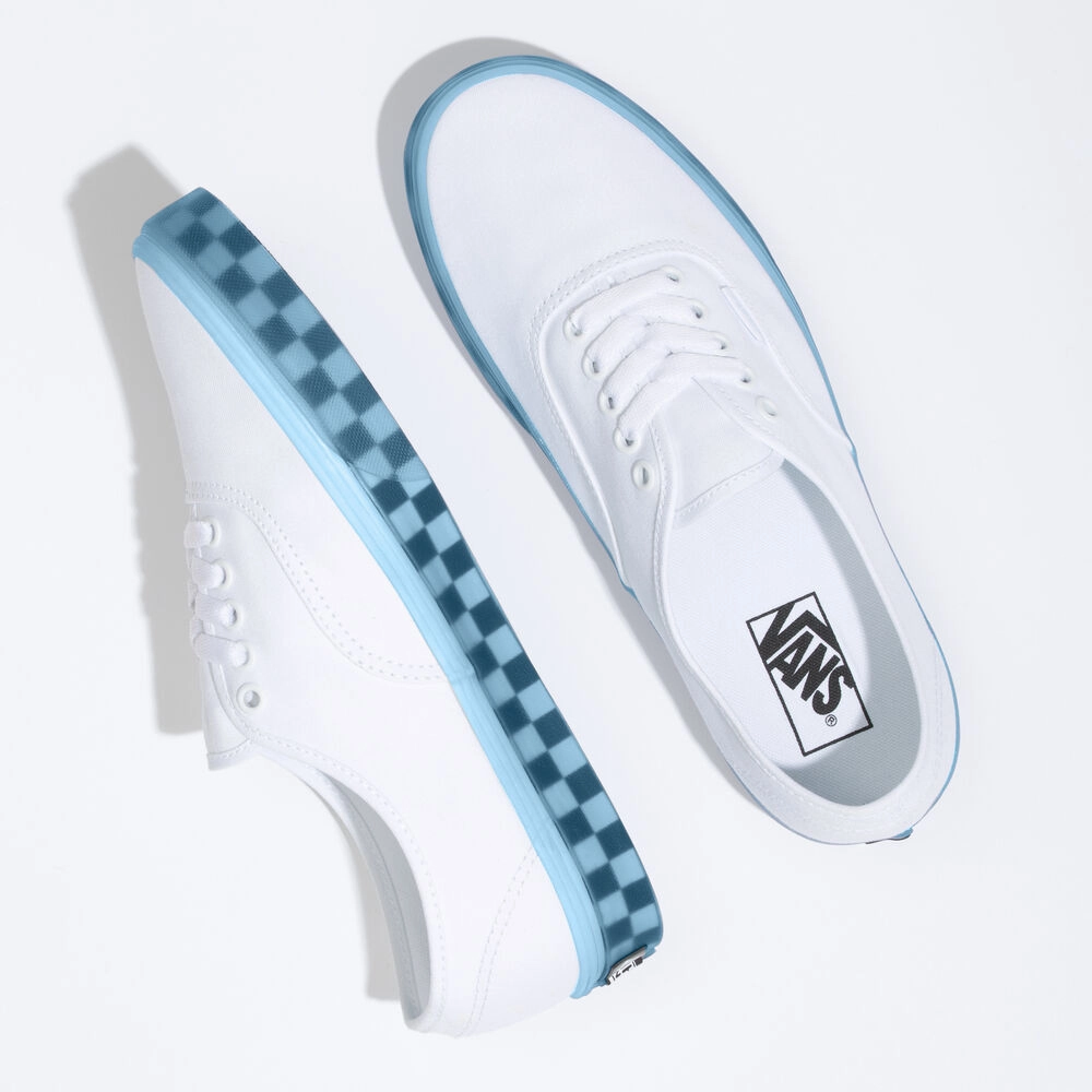 Vans Unisex Translucent Authentic Shoes - True White / Delicate Blue Recycled materials