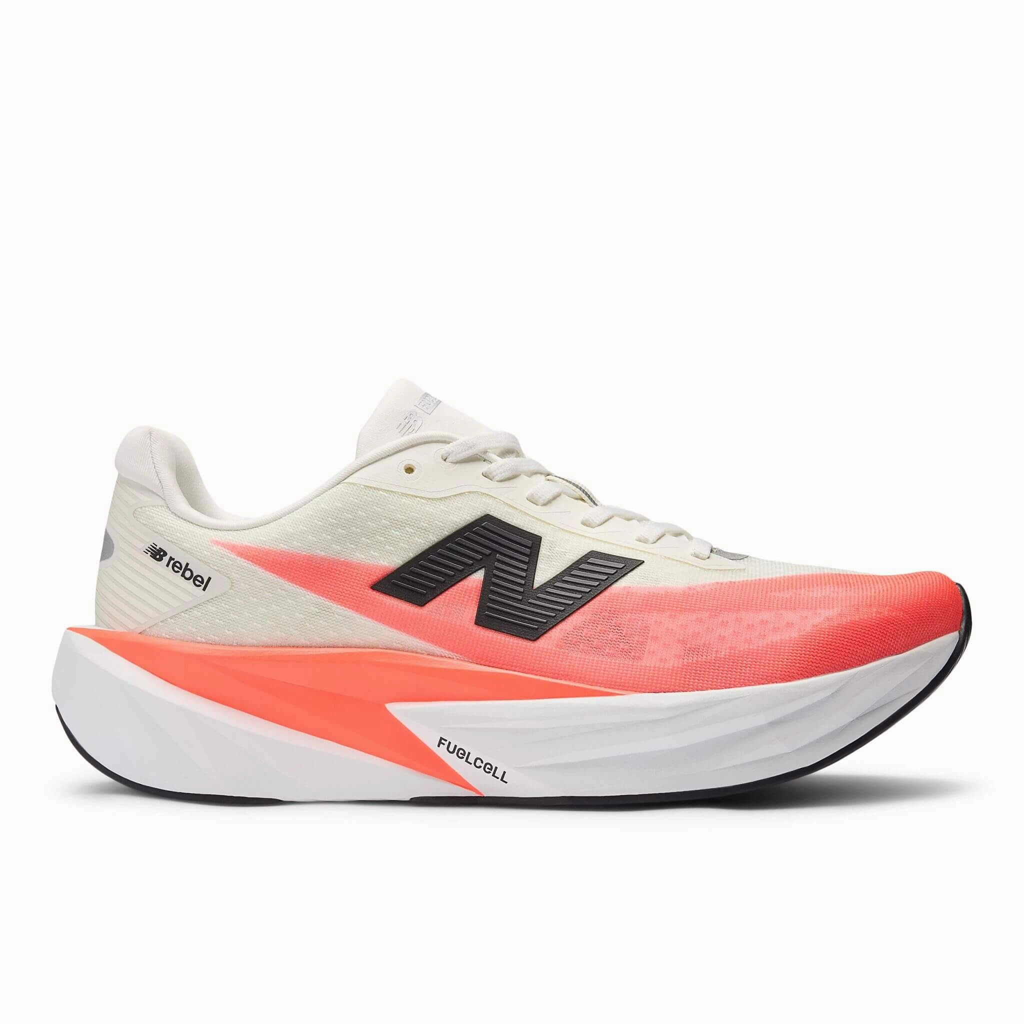 Breathable Vamp New Balance | Men's FuelCell Rebel v5 Running Shoes - Urgent Red