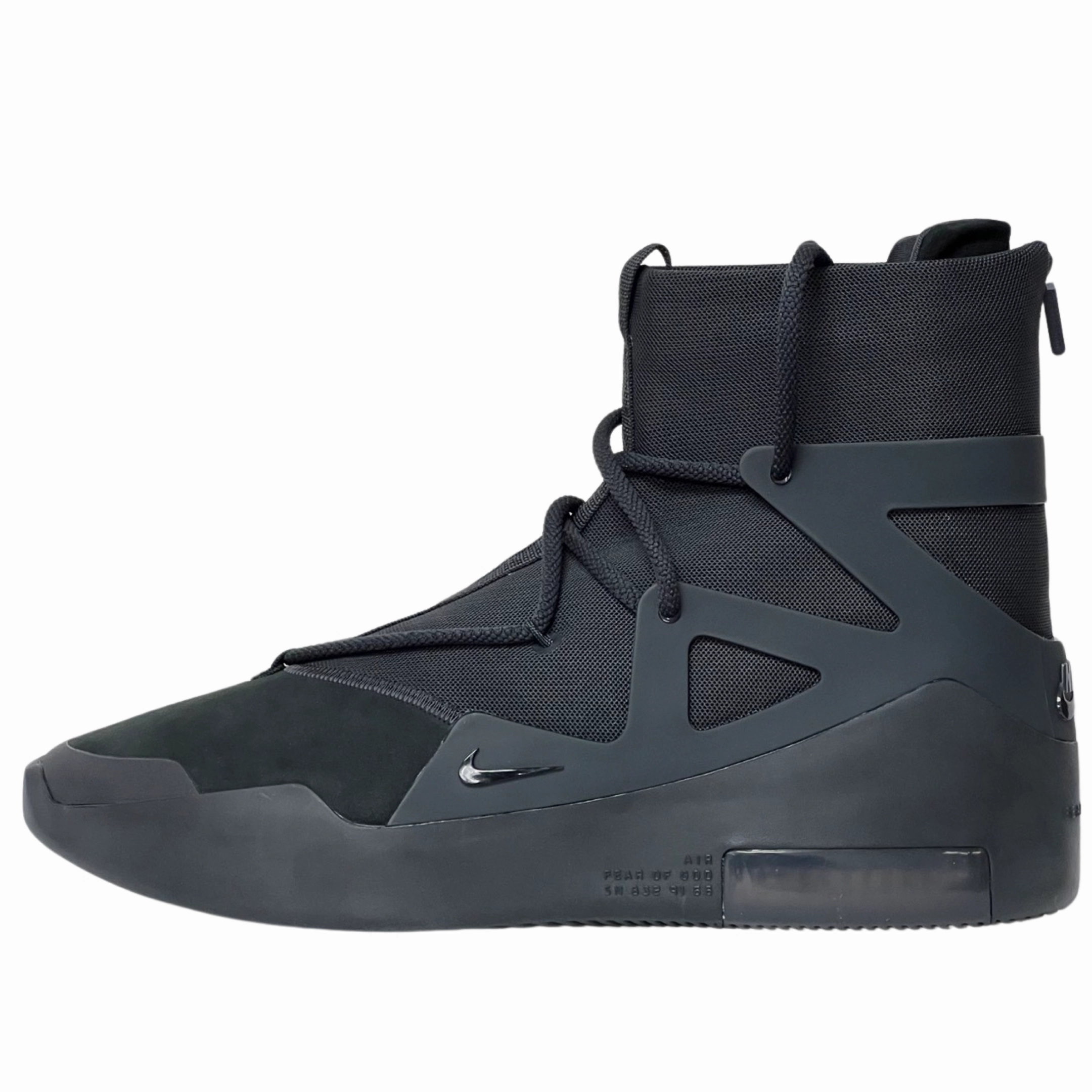Nike Air Fear Of God 1 Triple Black High Rebound Insoles All-weather sole
