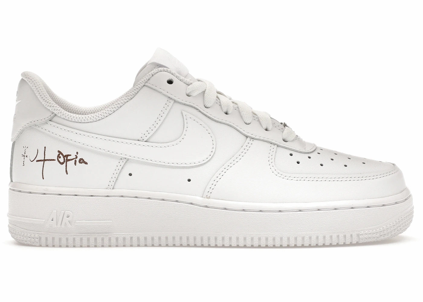 Reinforced Heel Counter Long Walks Nike Air Force 1 Low '07 White (Travis Scott Cactus Jack Utopia Edition) (Women'S)