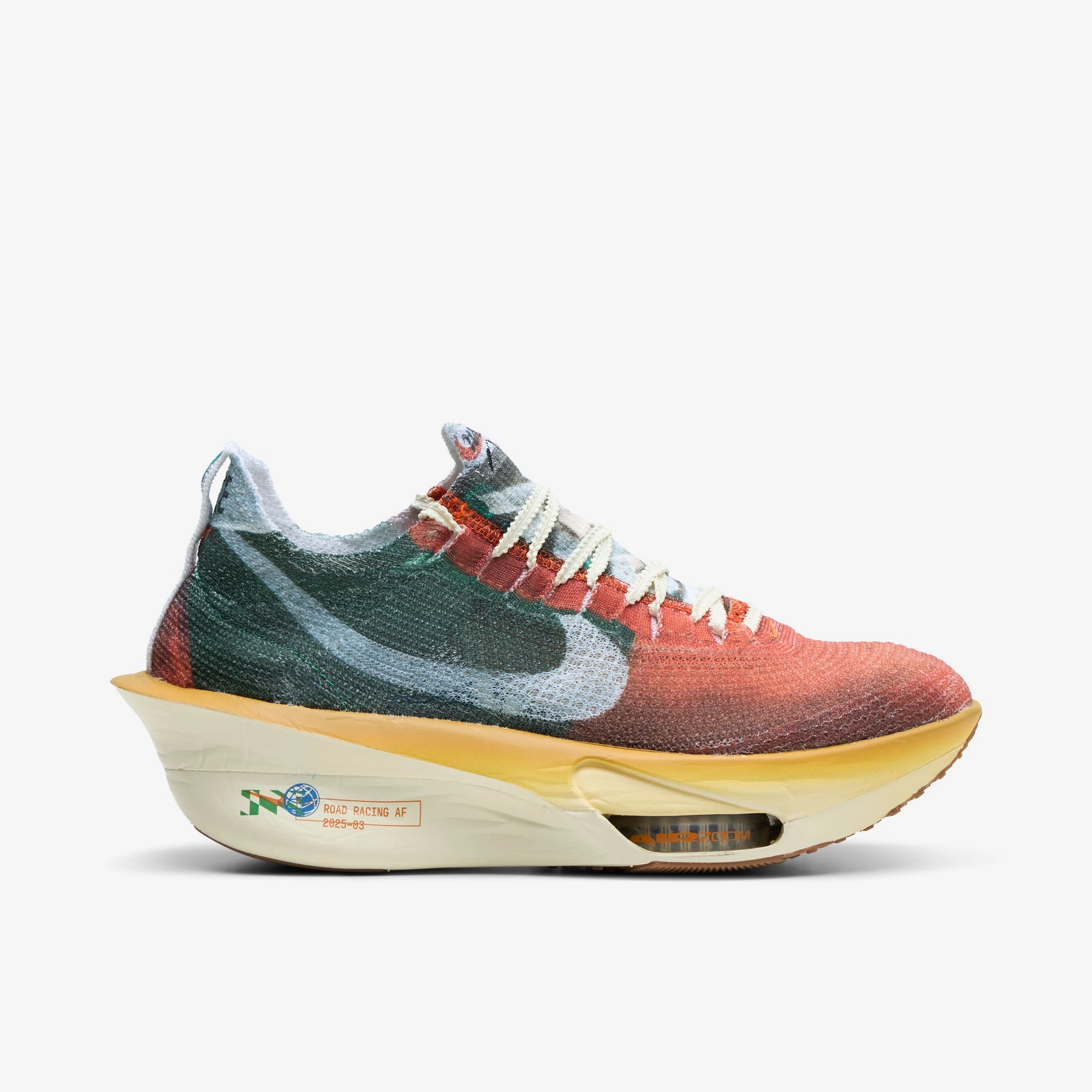 Nike Alphafly Next% 3 PRM Multi-Colour / Starfish - Aloe Verde fabric upper shoes Snowy running