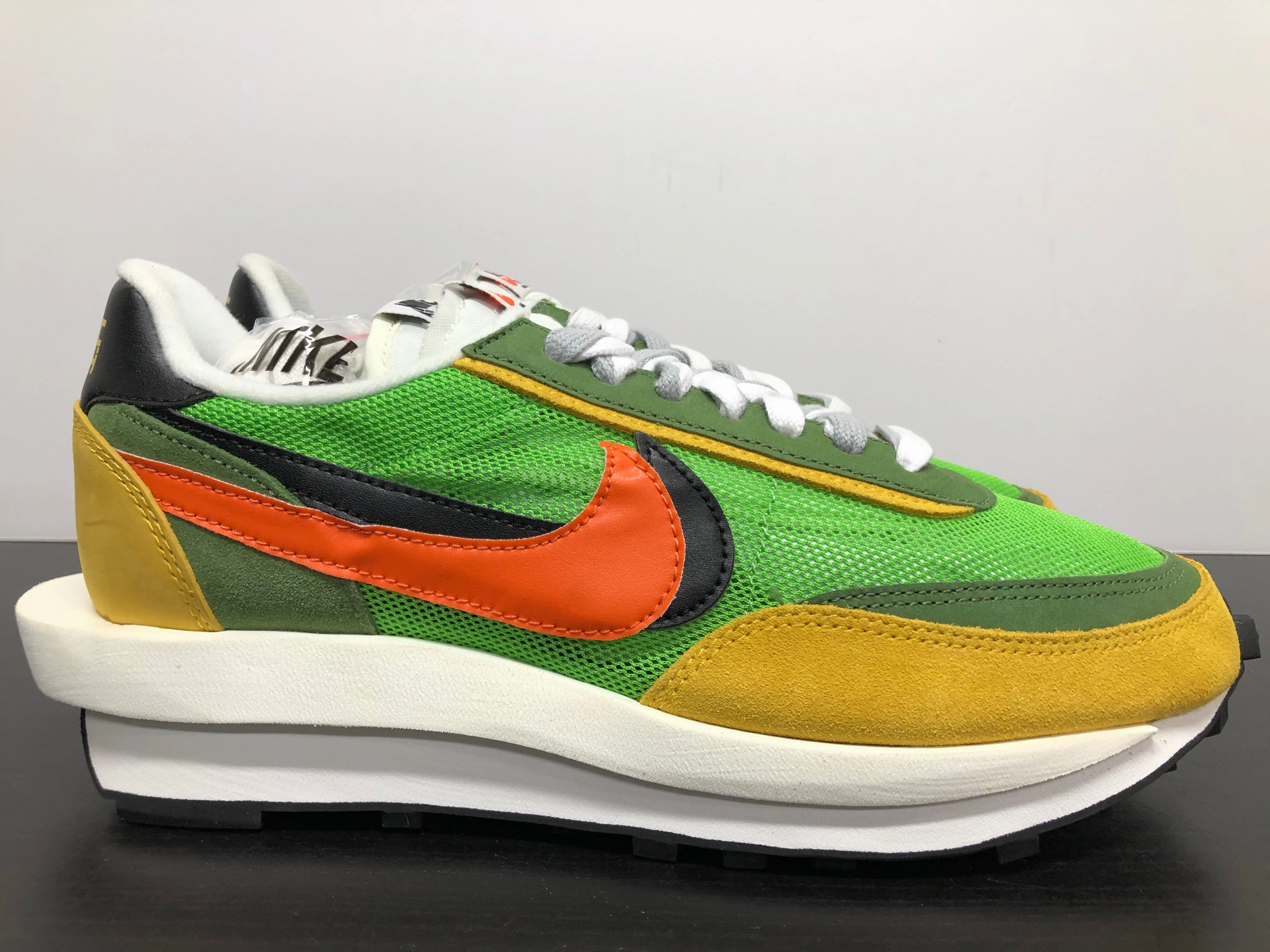 Nike LD Waffle Sacai Green Gusto Abrasion Resistant Materials