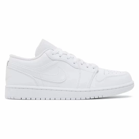 Lace Loop Nike Men's Air Jordan 1 Low Shoes - All White