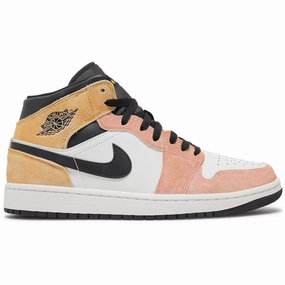 Recycled Padding Nike Men's Air Jordan 1 Mid SE Shoes - Magic Ember / Sundial / White / Black