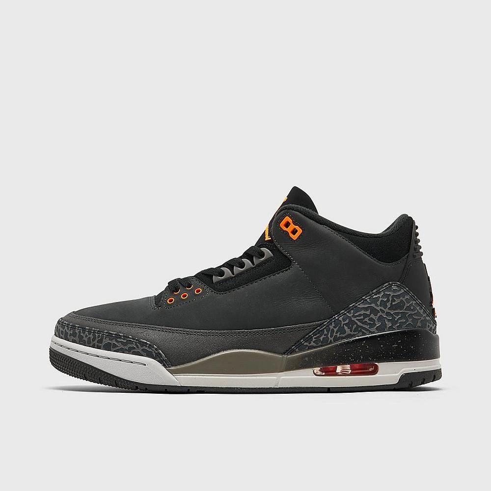 Nike Men's Air Jordan 3 Retro Shoes - Night Stadium / Orange / Black / Pewter / Grey Cushioned Pace