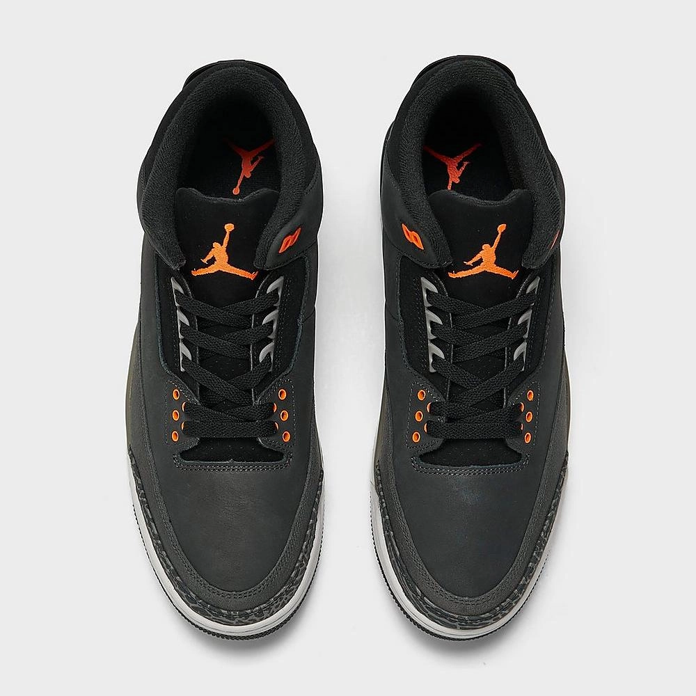 Nike Men's Air Jordan 3 Retro Shoes - Night Stadium / Orange / Black / Pewter / Grey Speed Ready Anatomical Contouring