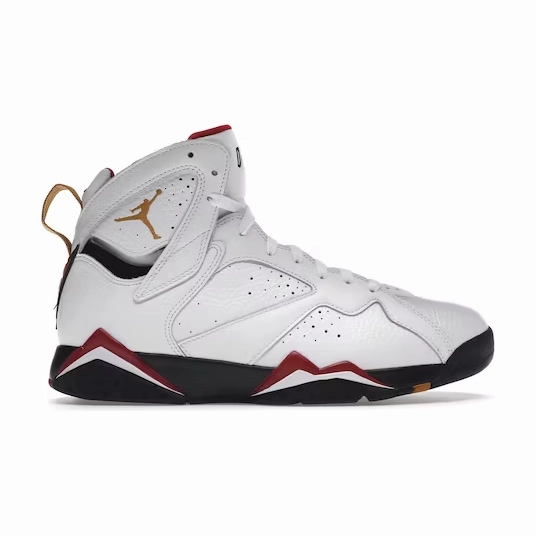 Nike Men's Air Jordan 7 Shoes - White / Black / Cardinal Red / Chutney Sports Culture