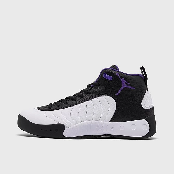 Elastic Fit Nike Men's Air Jordan Jumpman Team 1 Shoes - White / Black / Field Purple