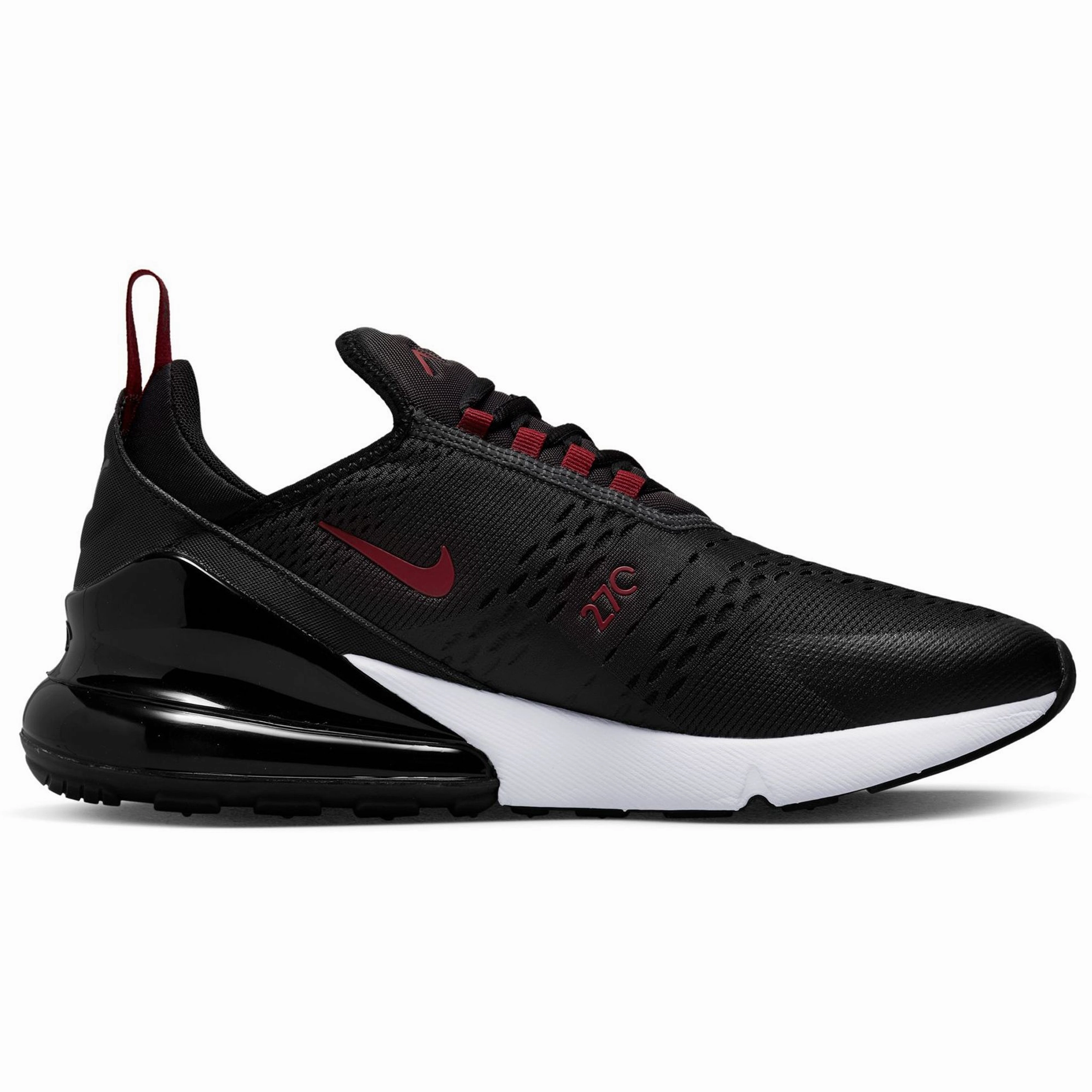 Nike Men's Air Max 270 Shoes - Anthracite / Team Red / Black / White Smooth Use Thermoplastic Heel Cup