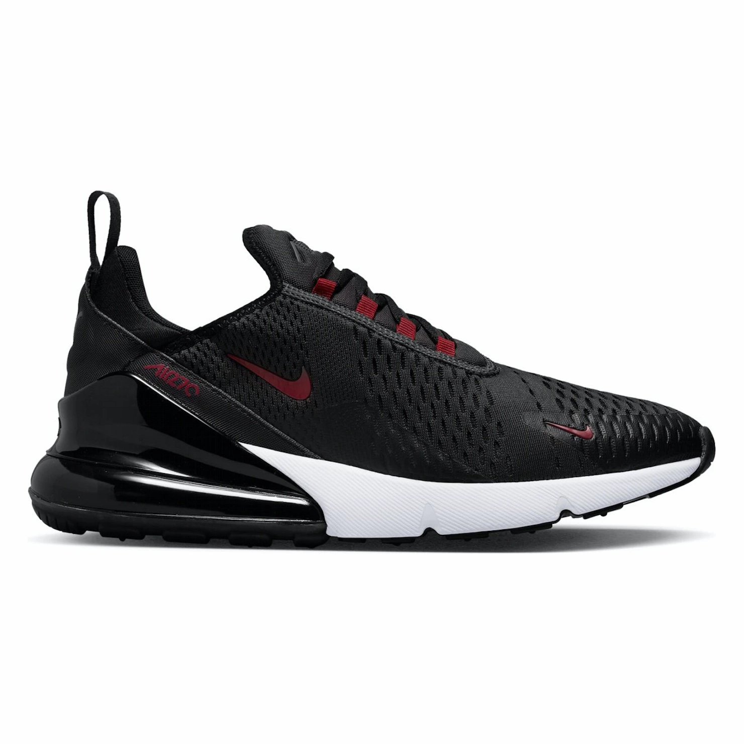 Nike Men's Air Max 270 Shoes - Anthracite / Team Red / Black / White Cushion Sole Shock Design