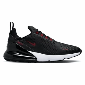 Nike Men's Air Max 270 Shoes - Anthracite / Team Red / Black / White Cushion Sole Shock Design