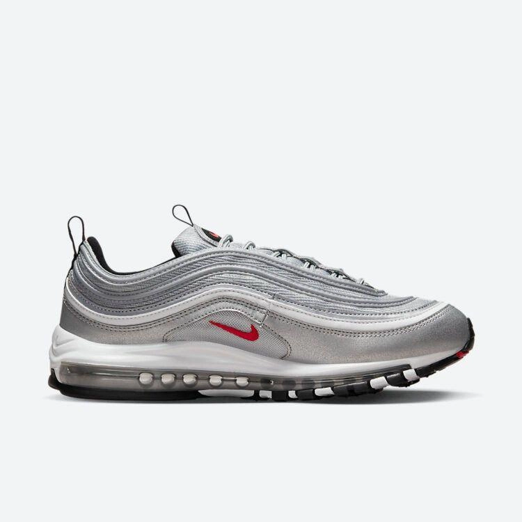 Foot Arch Support Nike Men's Air Max 97 OG Shoes - Metallic Silver / University Red / Black