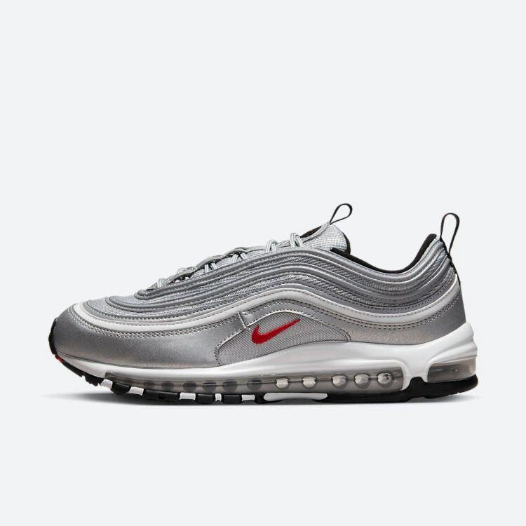 Nike Men's Air Max 97 OG Shoes - Metallic Silver / University Red / Black Chic Tones Ease Wear
