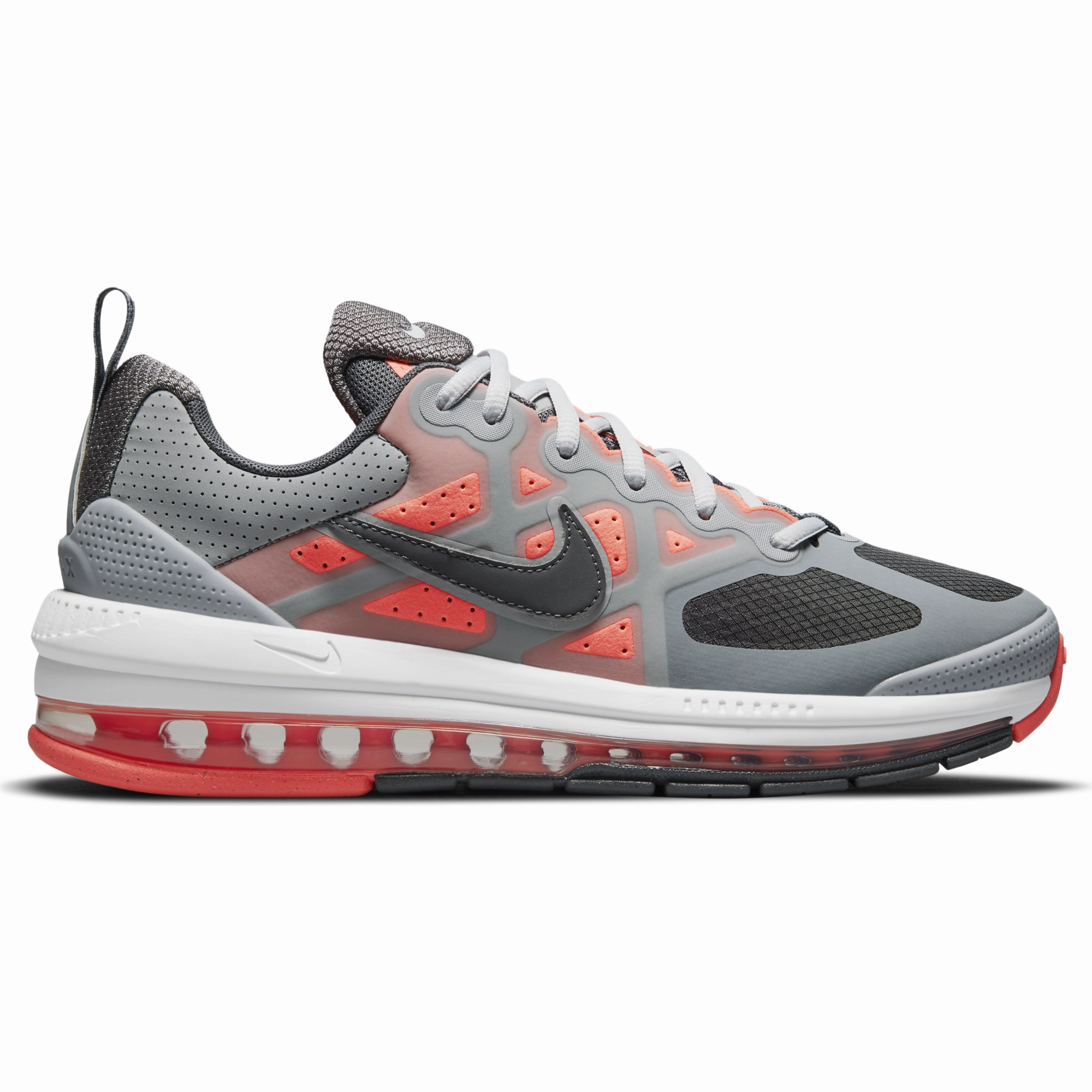 Nike Men's Air Max Genome Shoes - Light Smoke Grey / Bright Mango / Summit White / Iron Grey Soft Finish