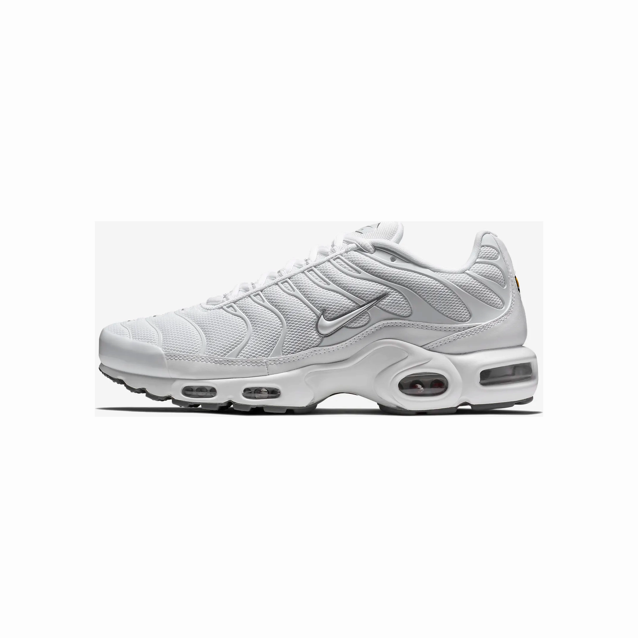 Smooth Walk Impact Dispersion Nike Men's Air Max Plus - White / Black / Cool Grey