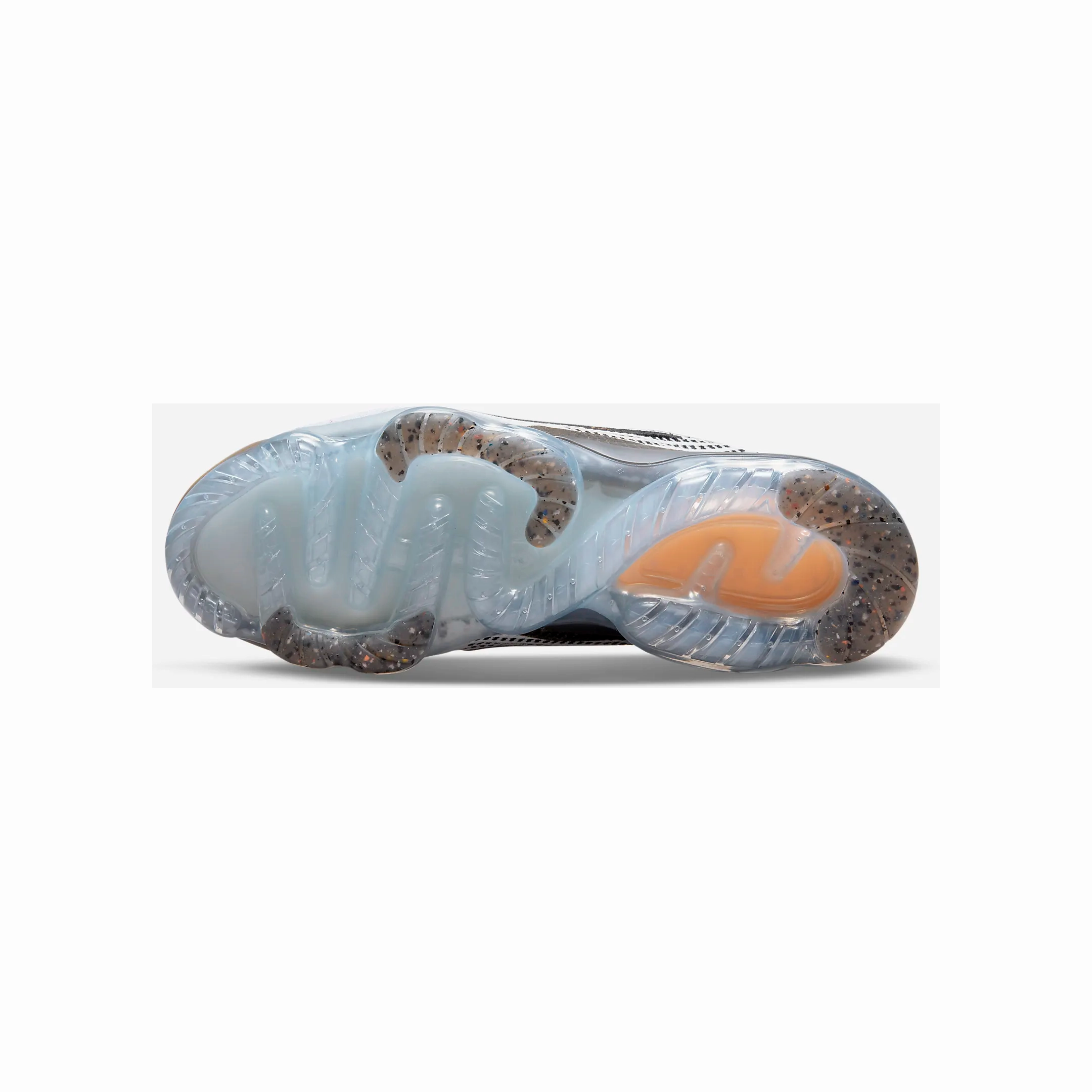 Nike Men's Air VaporMax 2021 Flyknit Shoes - White / Black / Anthracite / Kumquat Yellow Walking Power