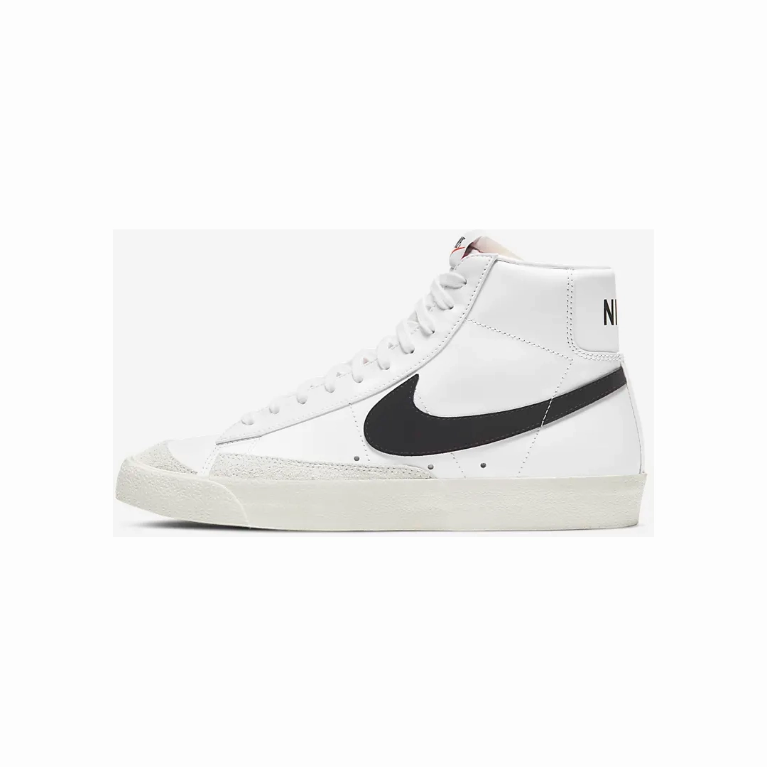 Nike Men's Blazer Mid '77 Vintage Shoes - White / Black Fast Action