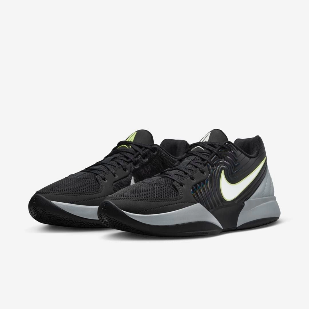 Thermoregulating Material Insole Support Nike Men's Ja 2 Foundation Shoes - Black / Phantom / Light Smoke Grey / Light Lemon Twist