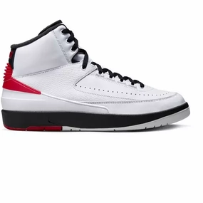 Nike Men's Jordan Retro 2 Shoes - White / Varsity Red / Black Foot Protection