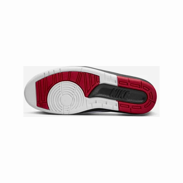 Cushioned Control Seamless Fit Nike Men's Jordan Retro 2 Shoes - White / Varsity Red / Black