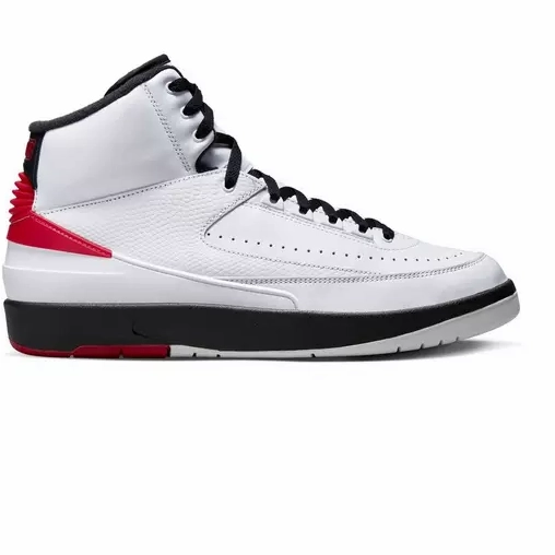 Nike Men's Jordan Retro 2 Shoes - White / Varsity Red / Black Foot Protection