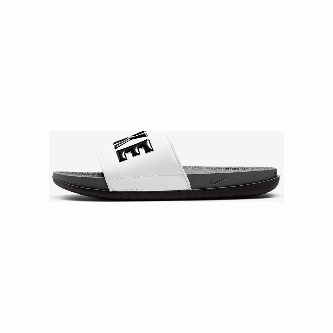 Synthetic Leather Blend Nike Men's Offcourt Slides - Dark Grey / White / Black