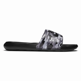 Abrasion resistant Nike Men's Victori One Slides - Black / Gray Camo